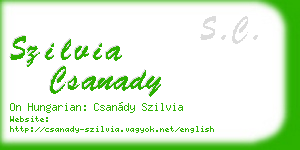 szilvia csanady business card